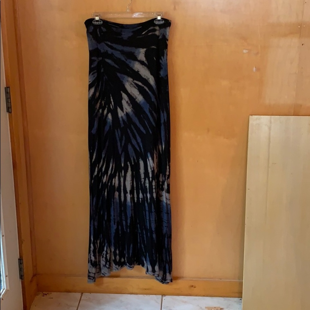 Blue/black:grey skirt/sleeveless dress